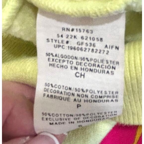 Champion Neon Yellow Green Hooded Sweatshirt Small - Picture 7 of 8